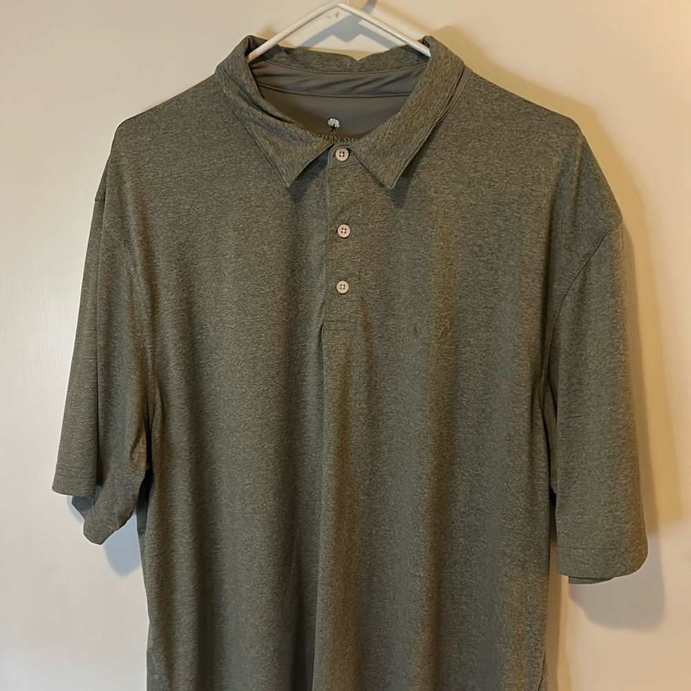 XL MENS SOUTHERN SHIRT GRAY POLYESTER POLO